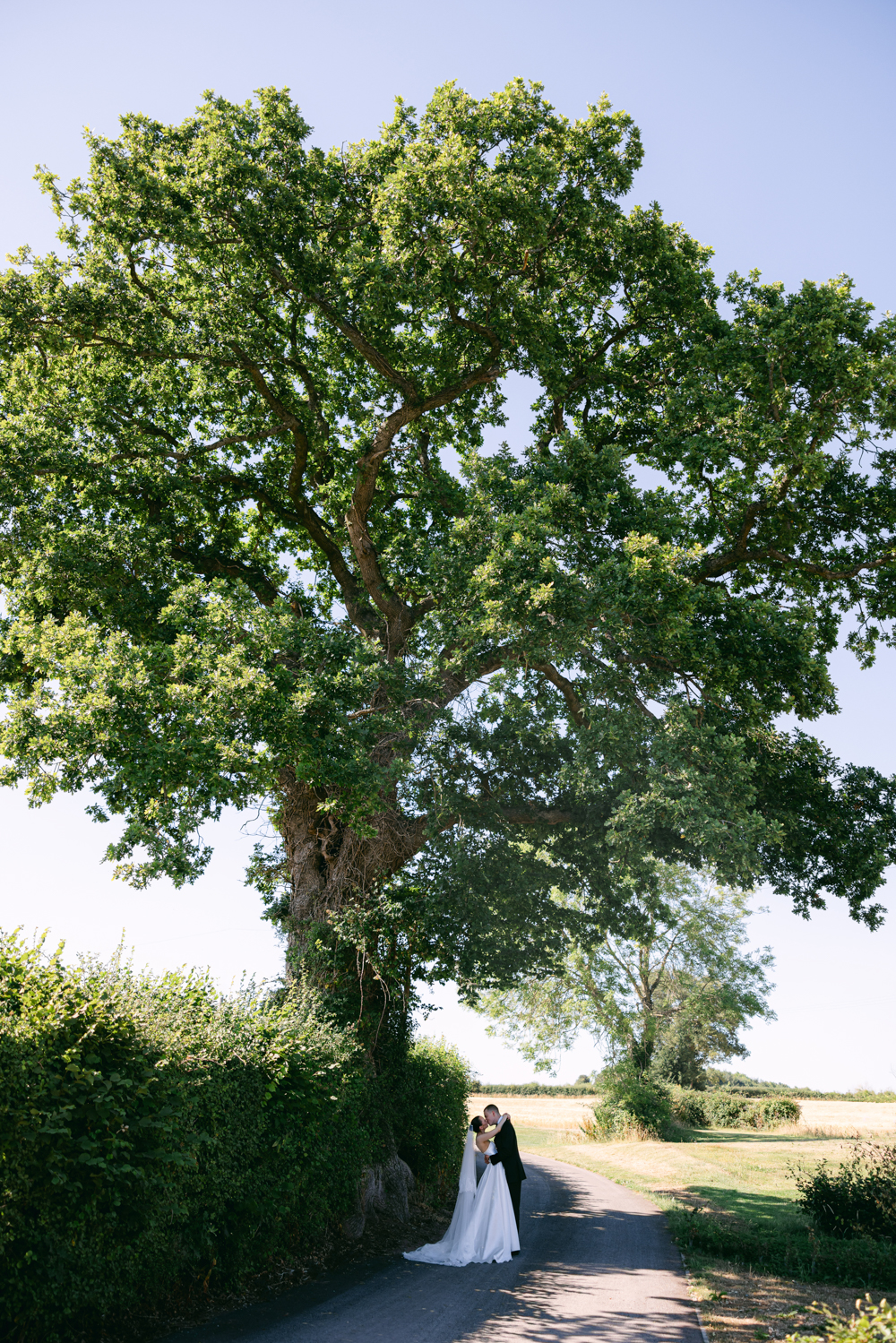 Llantilio House Wedding Photographer - Portrait under tree